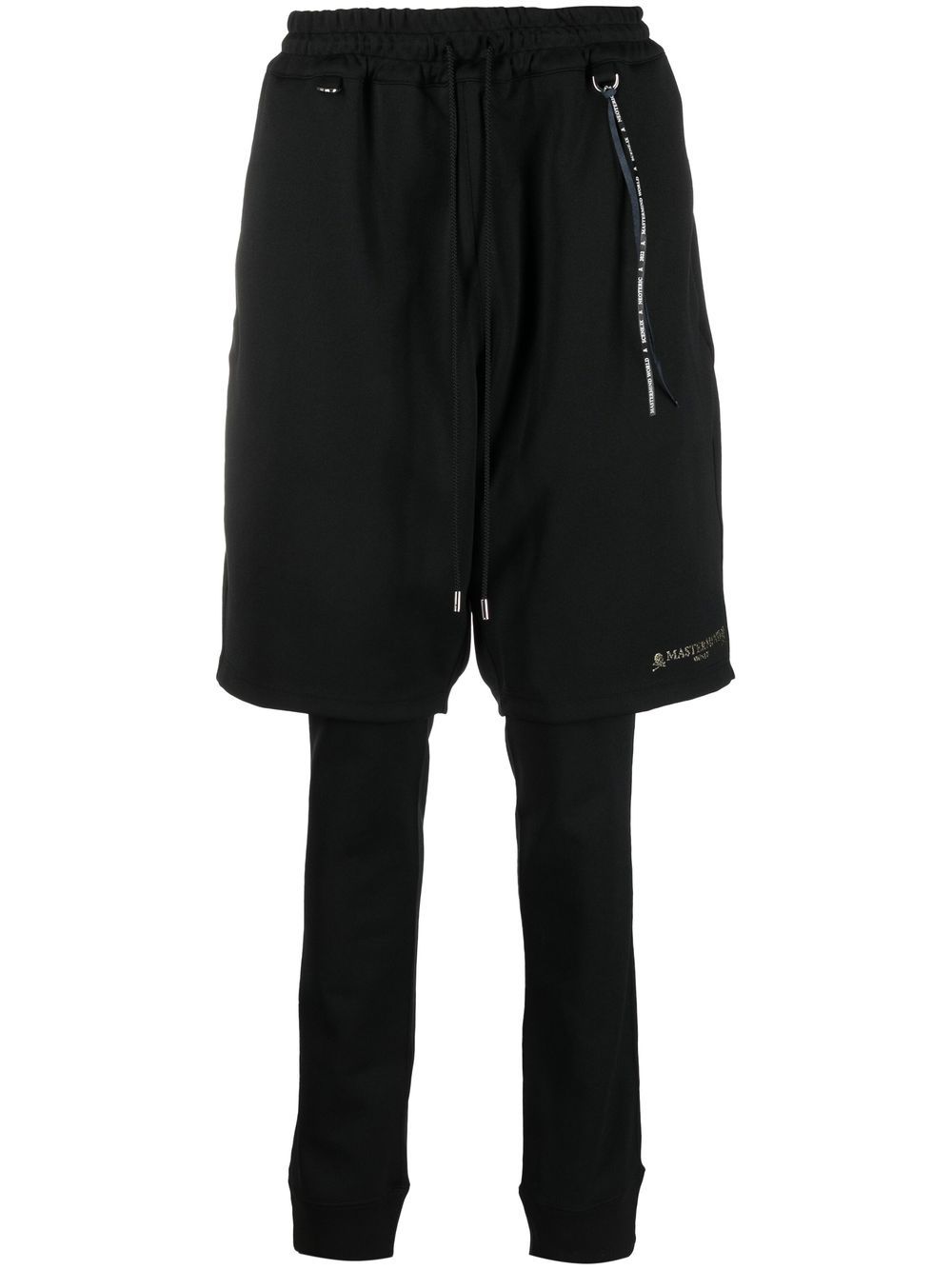 Deck shorts layered leggings - Black