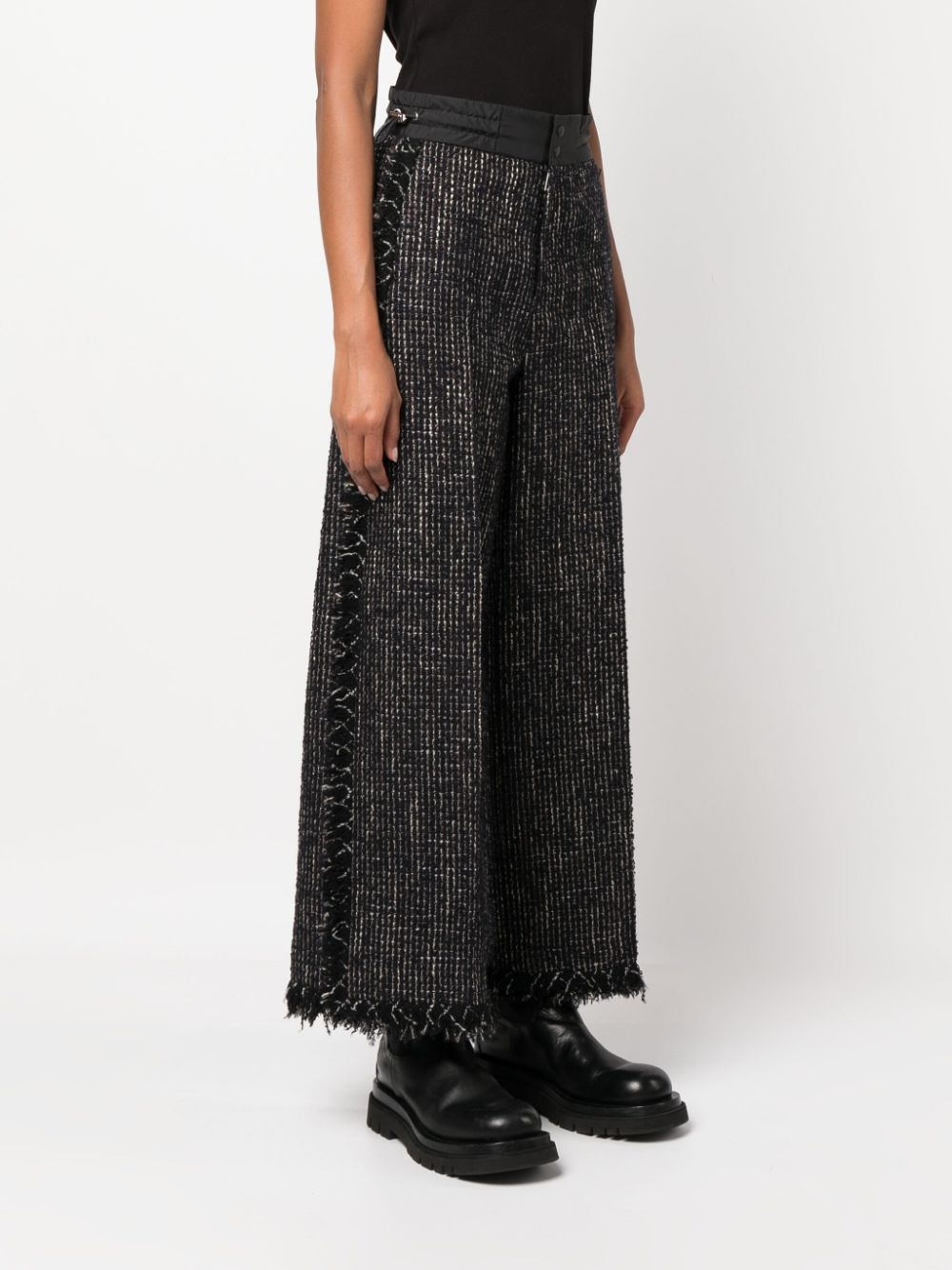 - Wide Leg Tweed Trousers