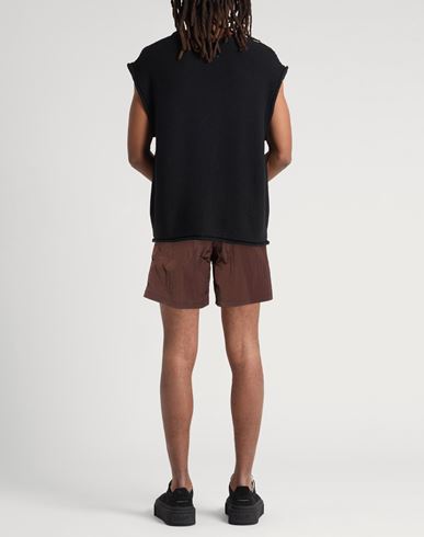 Man Shorts & Bermuda Shorts Dark brown Size L Nylon