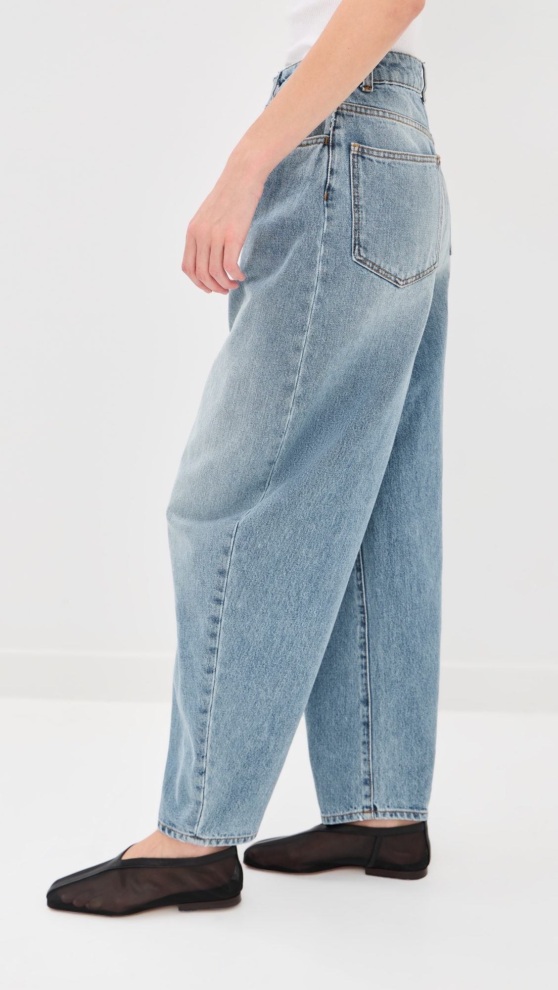 High-Waist Sculptural Denim Jeans Classic Blue