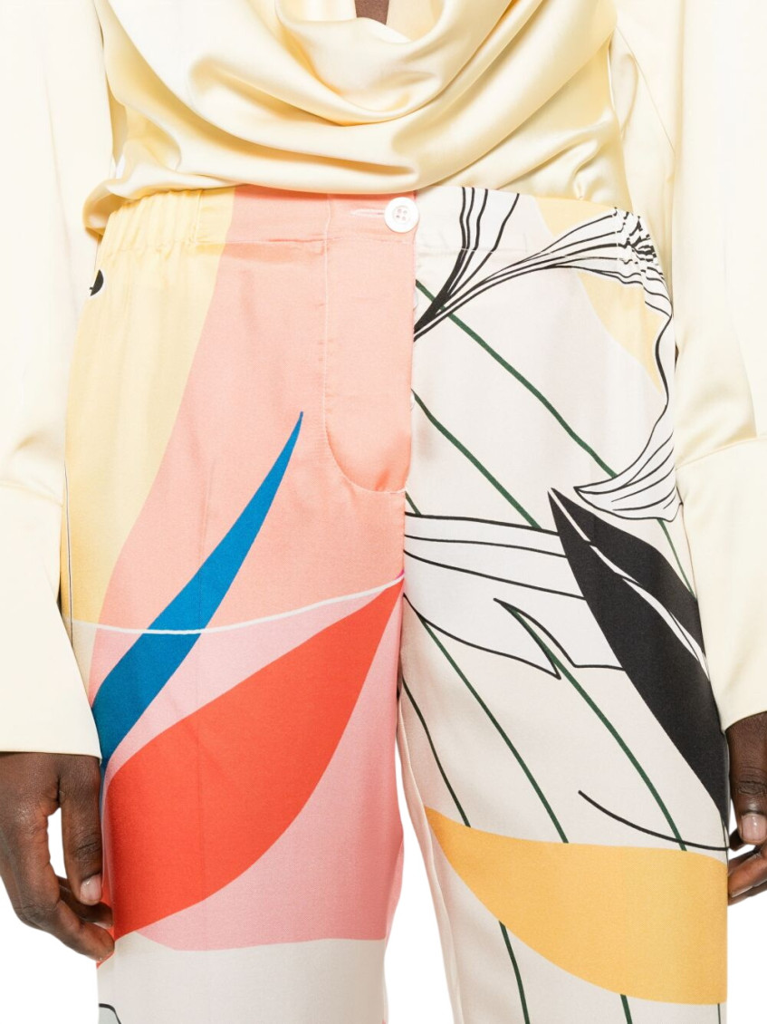 Multicolor Printed Trouser