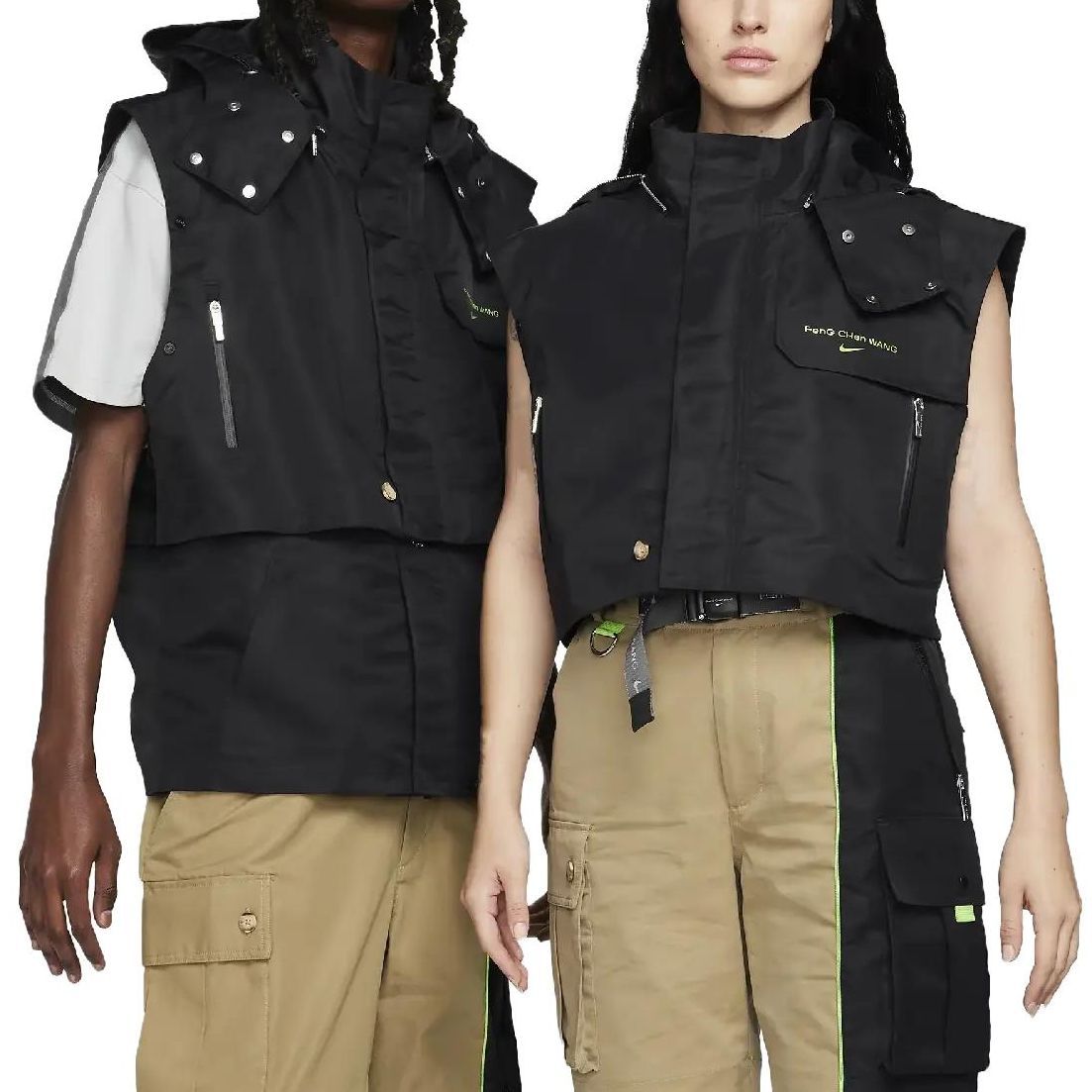 X Feng Chen Wang Transform Jacket 'Black khaki'