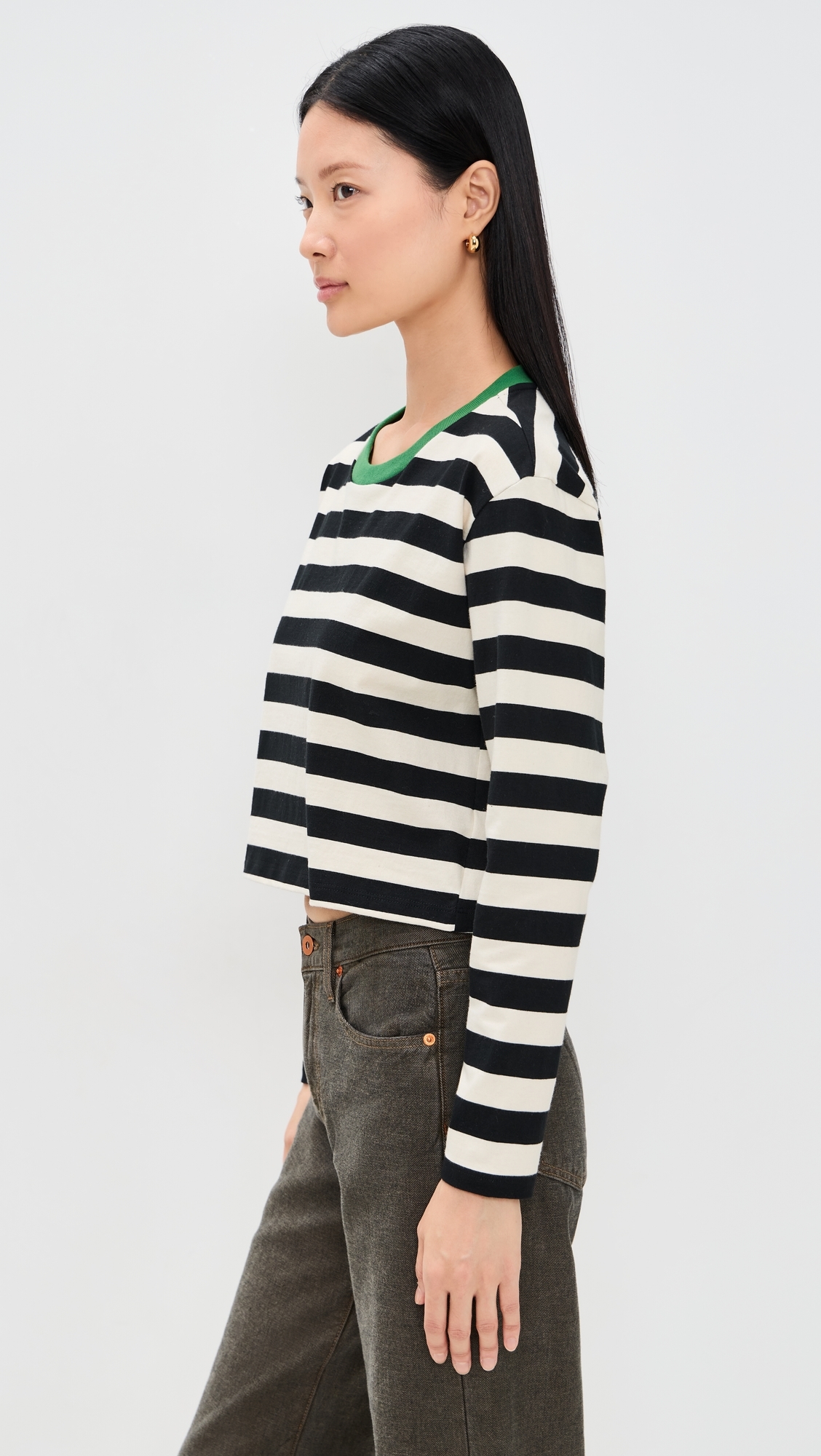 Cricket Striped Tee Black/Ivory