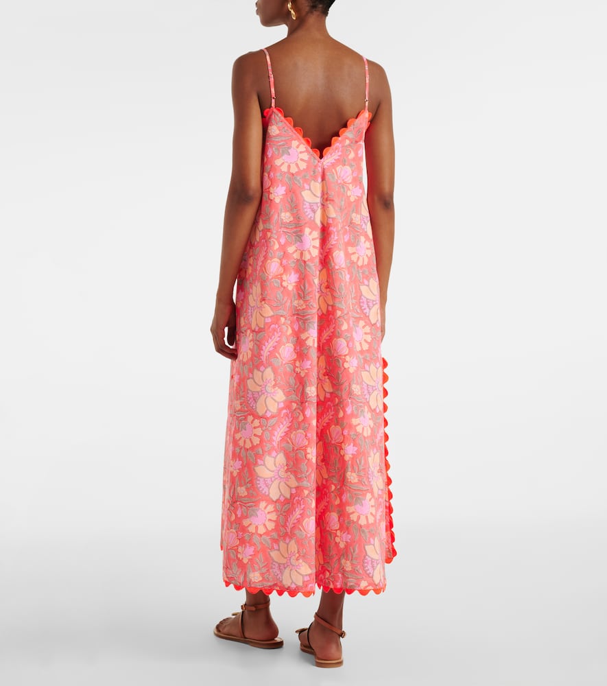 Floral scalloped cotton slip dress