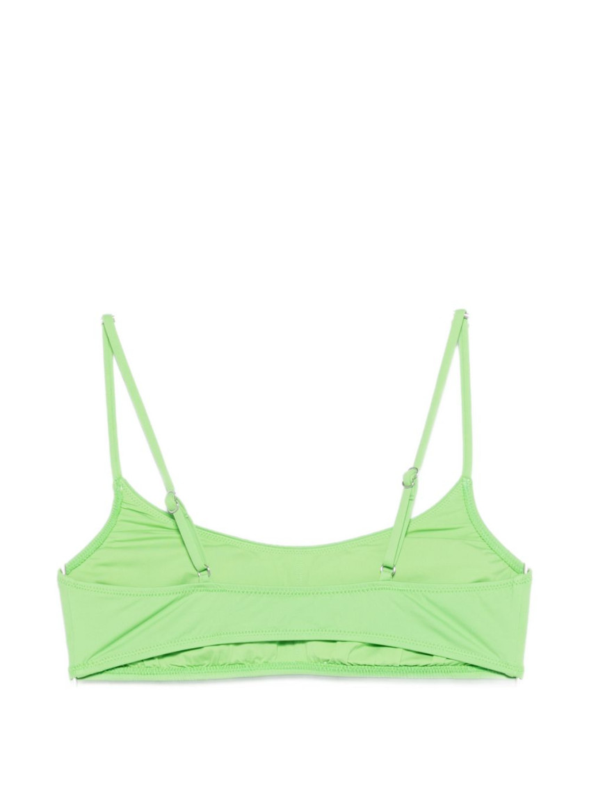 Green Round Neck Bikini Top