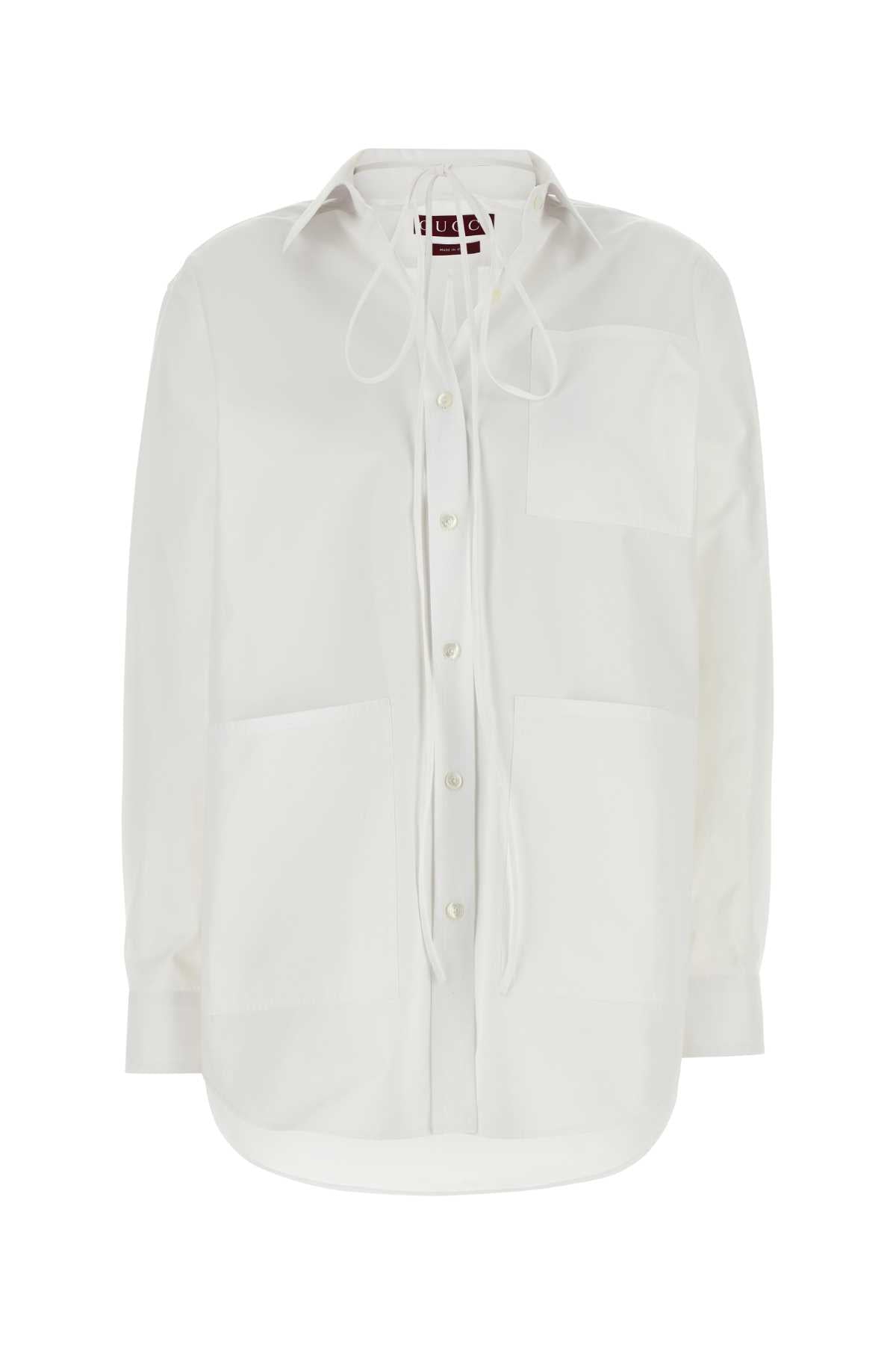 Poplin Cotton Shirt — White