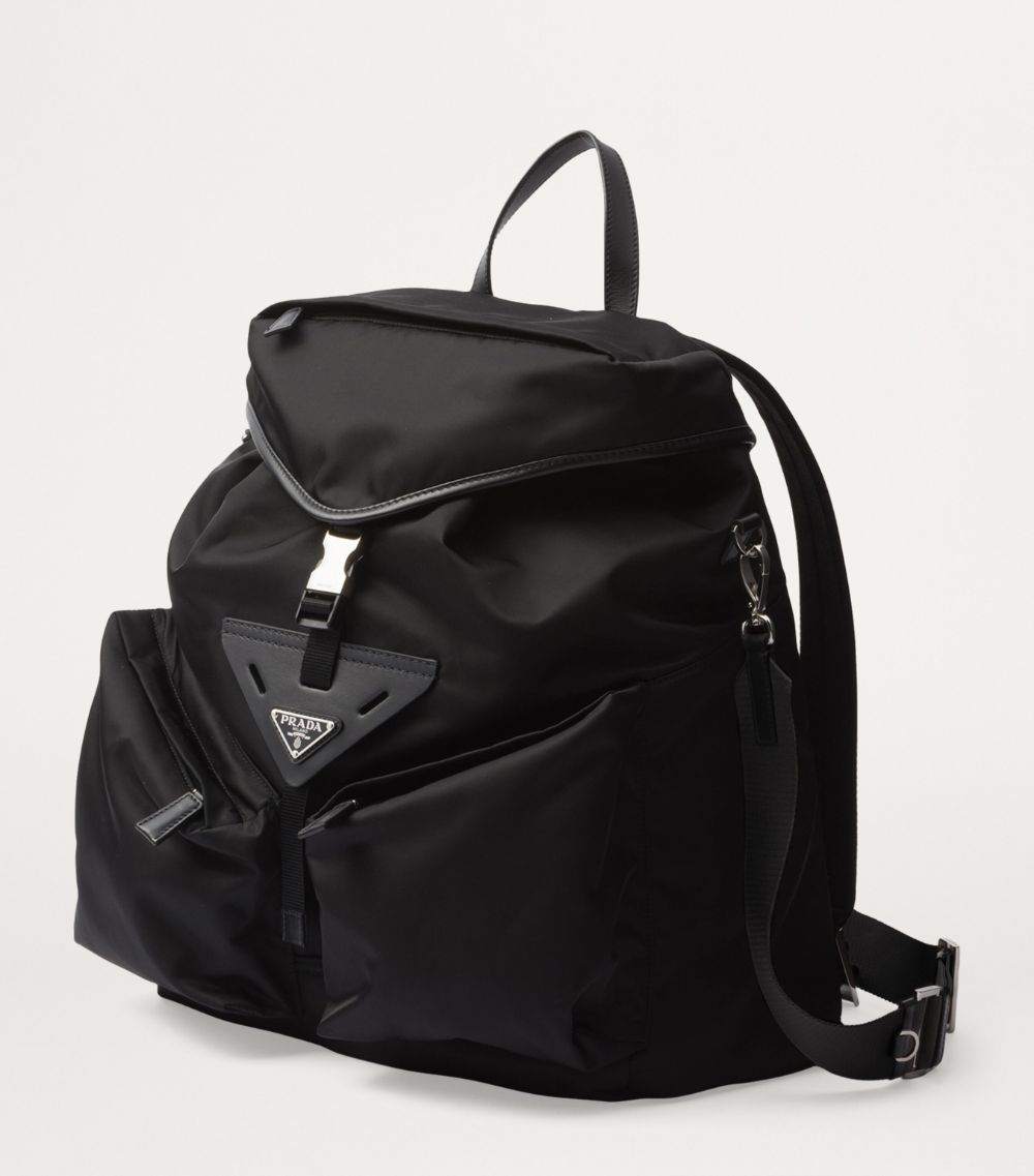 Re-Nylon And Saffiano Leather Backpack