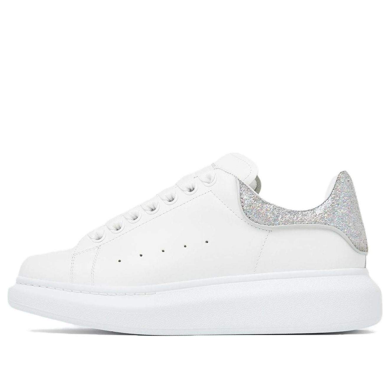 (WMNS) Oversized Sneaker 'White Silver Glitter'