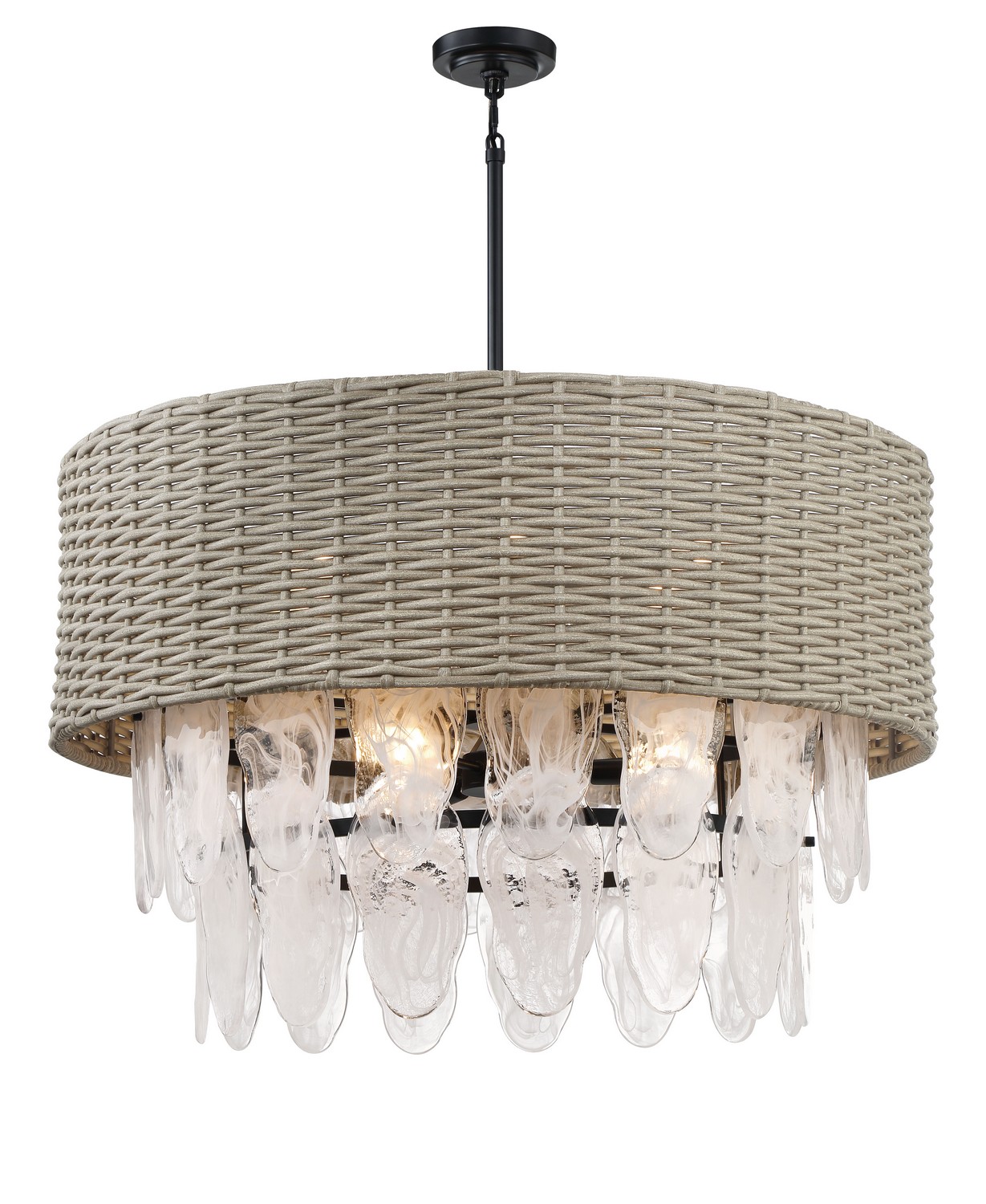 Coal Nine Light Pendant from the Breakers Isle Collection