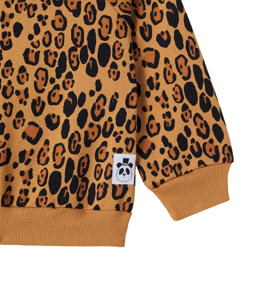 Leopard-print cotton jersey sweatshirt