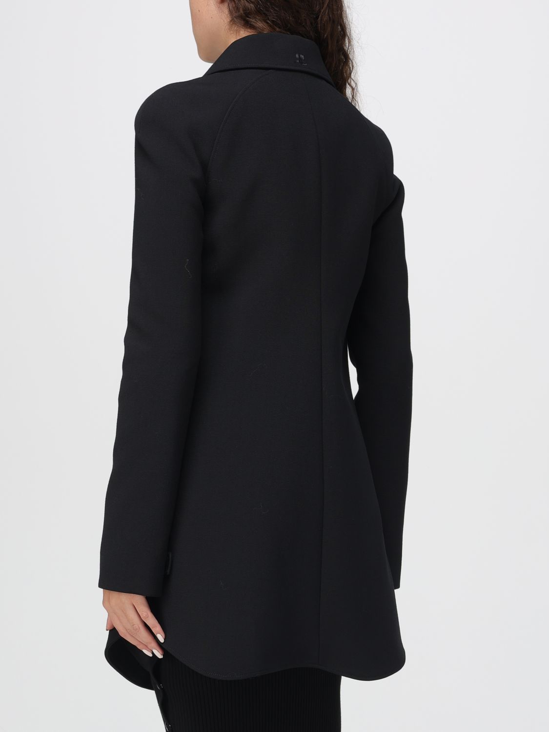 Tailored button-front coat - Black