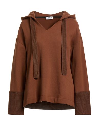 Woman Sweatshirt Brown Size M Cotton