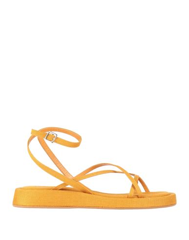 Woman Sandals Marigold Size 10 Textile fibers