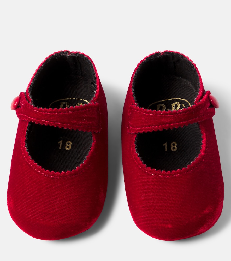 PèPè Baby velvet Mary Jane flats