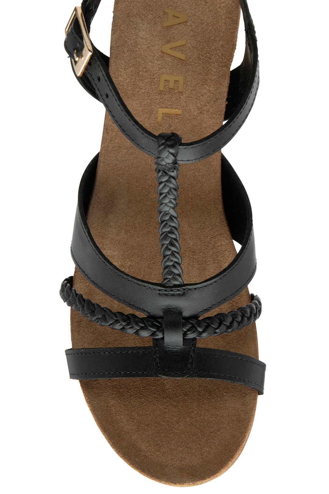Ravel 'ardo' Leather Wedge Sandals In Black