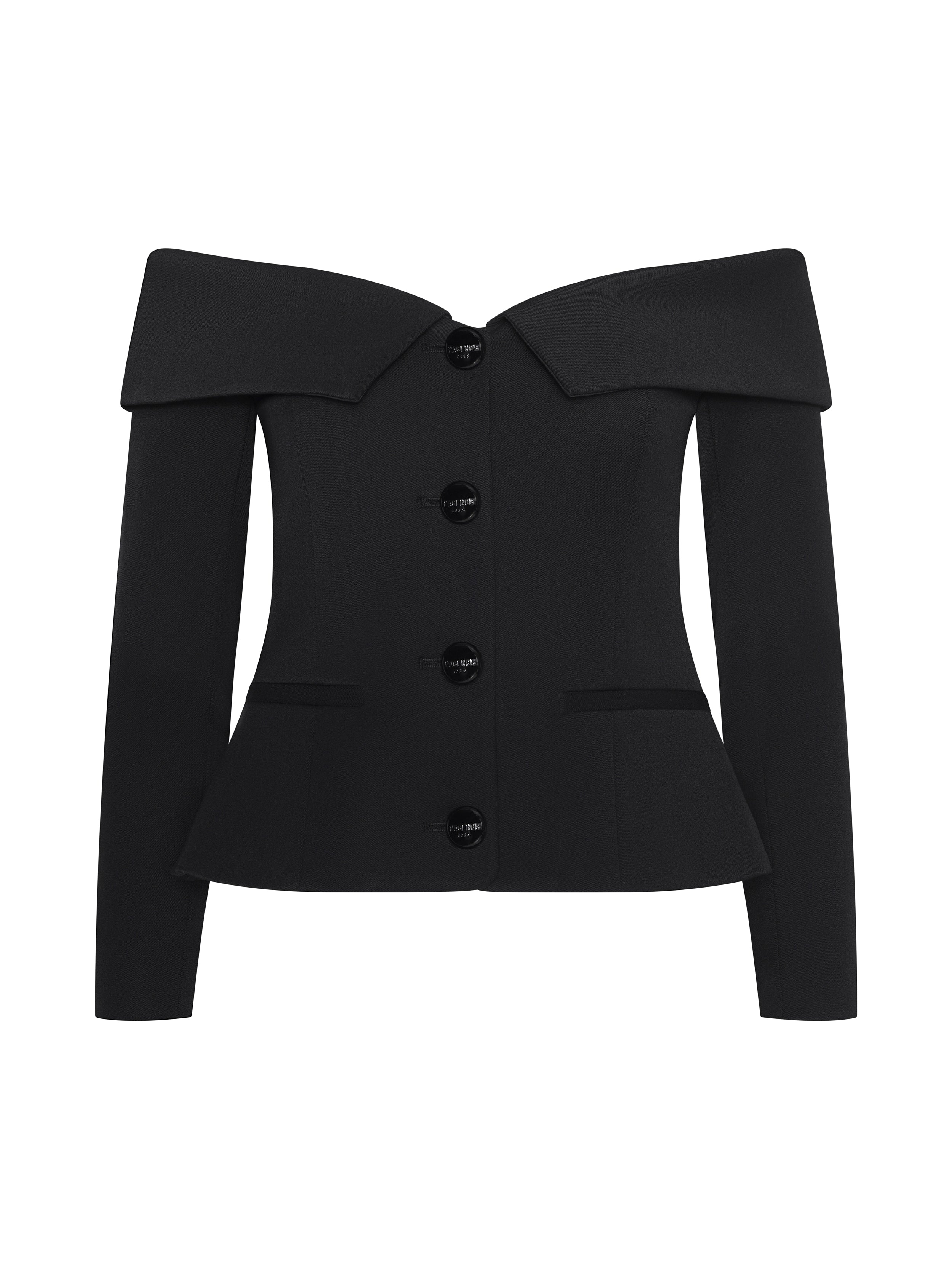 Ingrid Blazer Top In Black