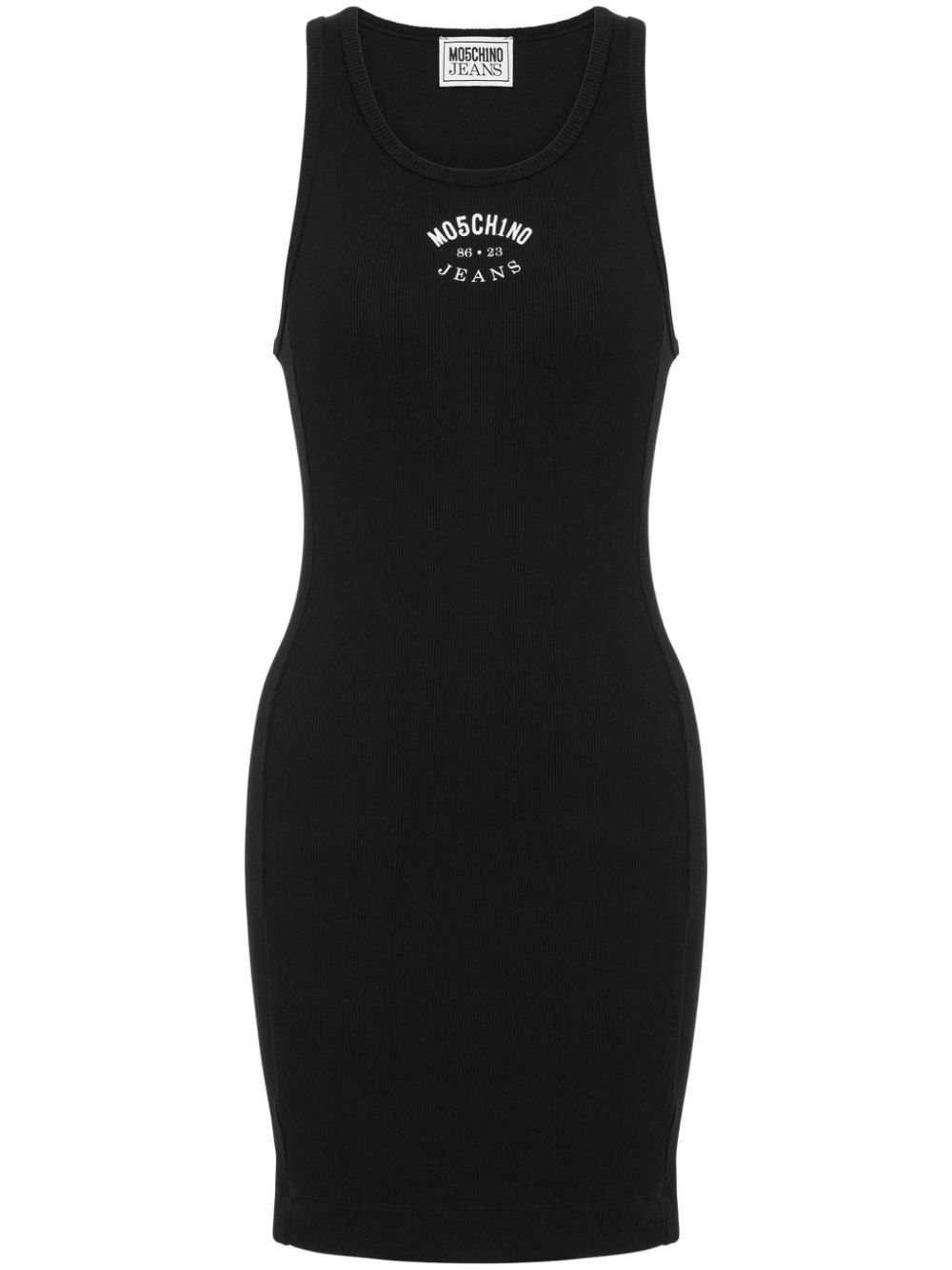 Ribbed mini dress - Black
