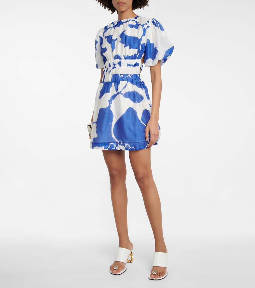 SIR Vivi printed cotton and silk minidress