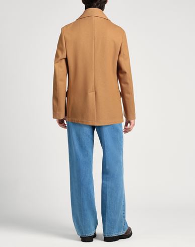 Man Coat Camel Size 40 Wool, Polyamide