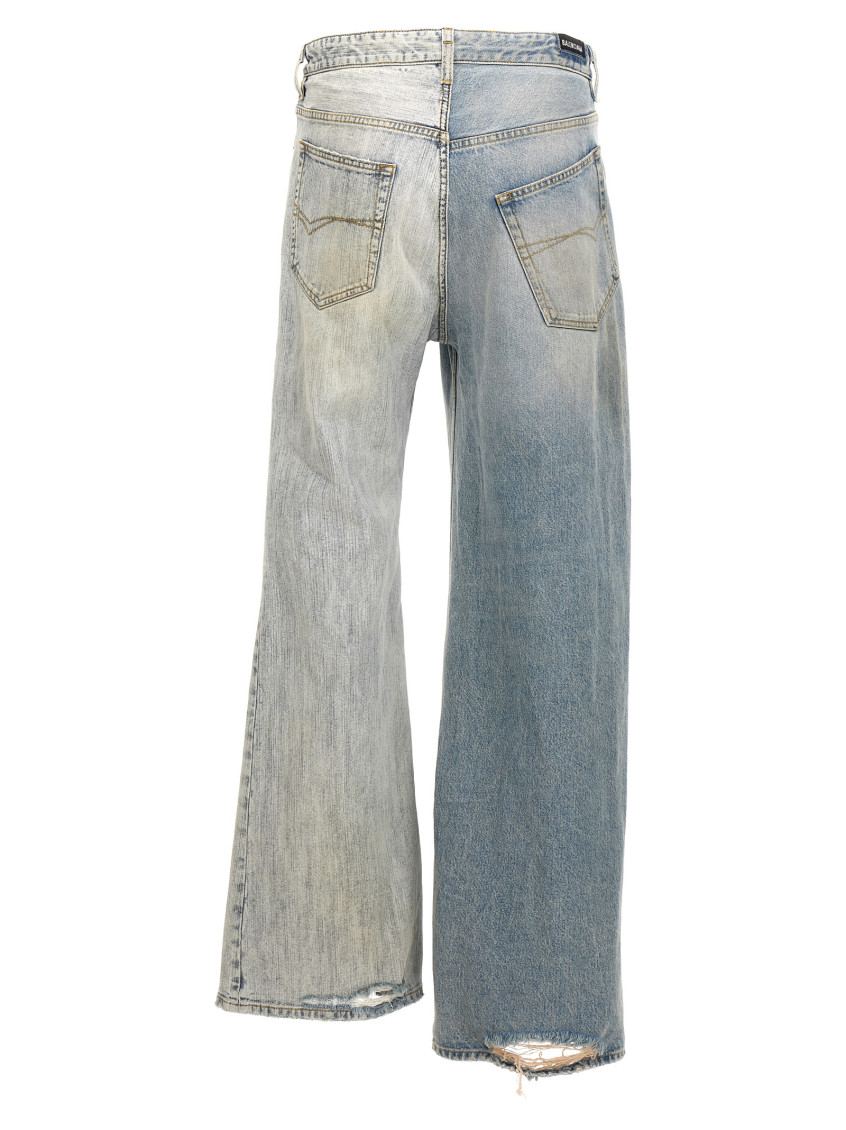 Two-tone Denim Fifty-fifty Jeans