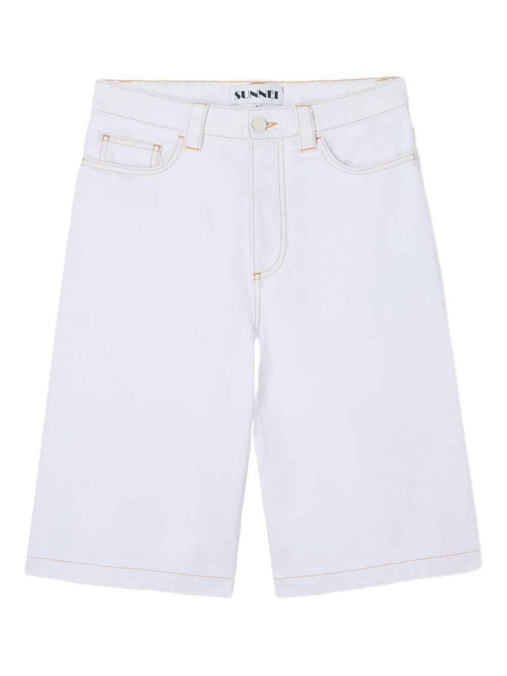 Denim bermuda shorts - White
