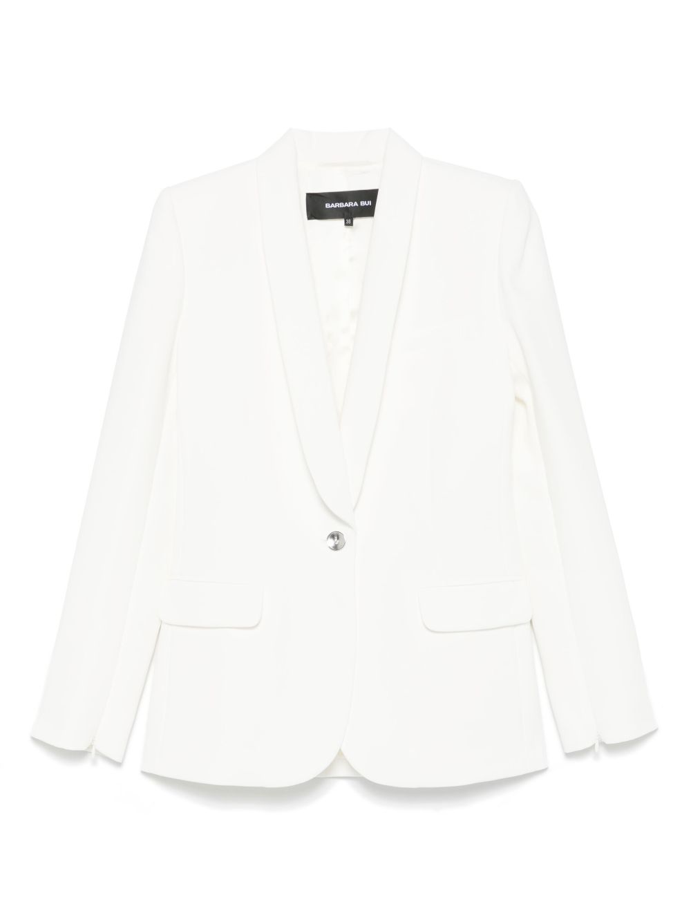 Zip-up sleeve blazer - White