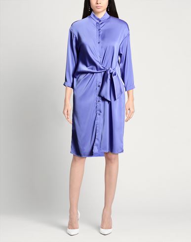 Woman Midi dress Purple Size 6 Polyester, Elastane
