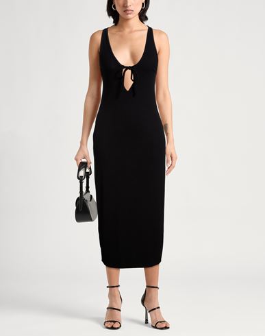 Woman Midi dress Black Size XS/S Rayon, Elastane