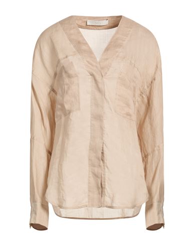 Woman Top Beige Size 8 Ramie