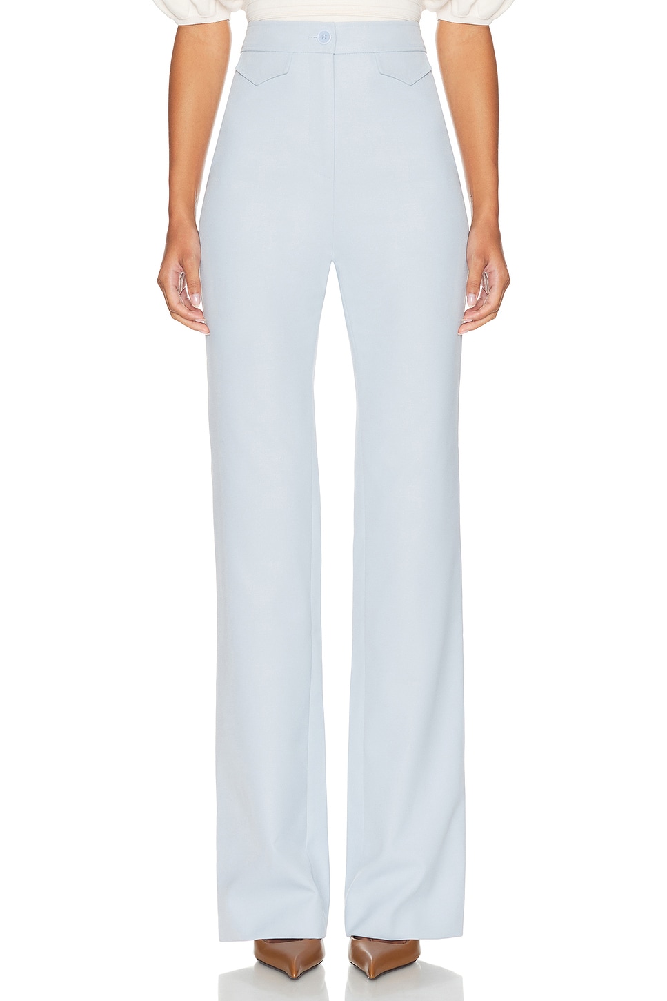 Helsa The Kick Flare Suit Pant in Tan. - XL also in L