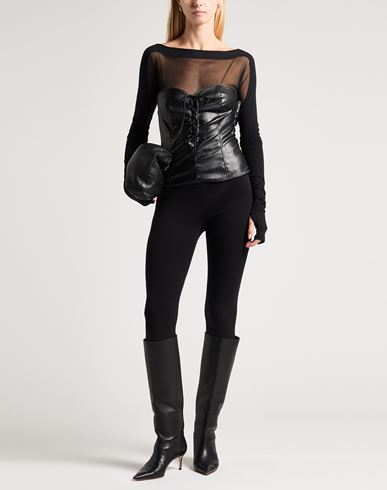 Woman Top Black Size M Polyester, Polyamide, Elastane