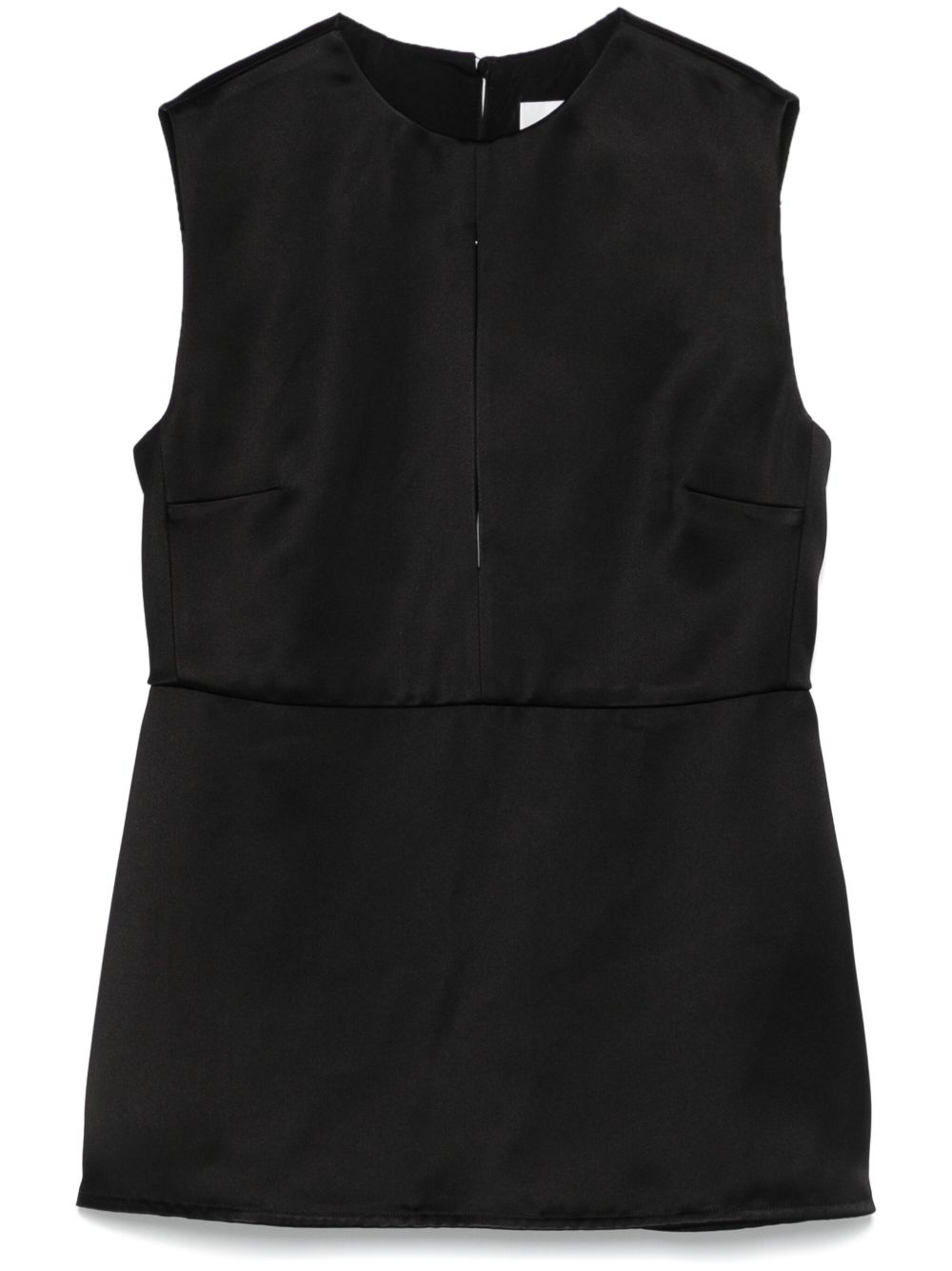 Satin vest - Black