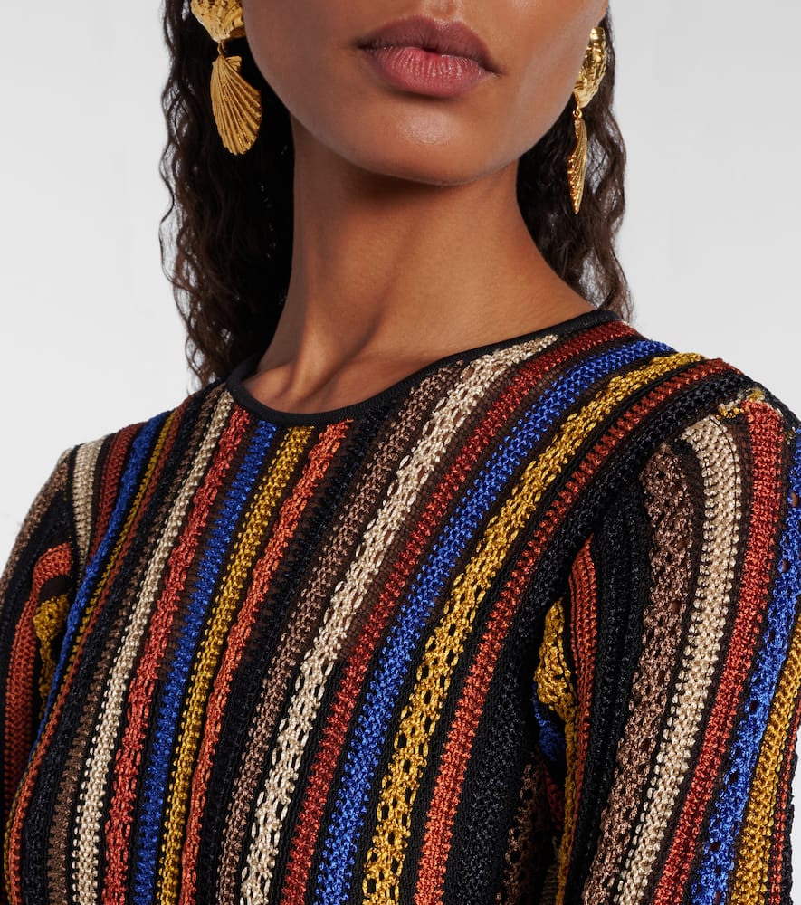 Albie striped lamé maxi dress