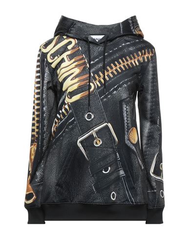 Woman Sweatshirt Black Size 2 Polyester, Elastane