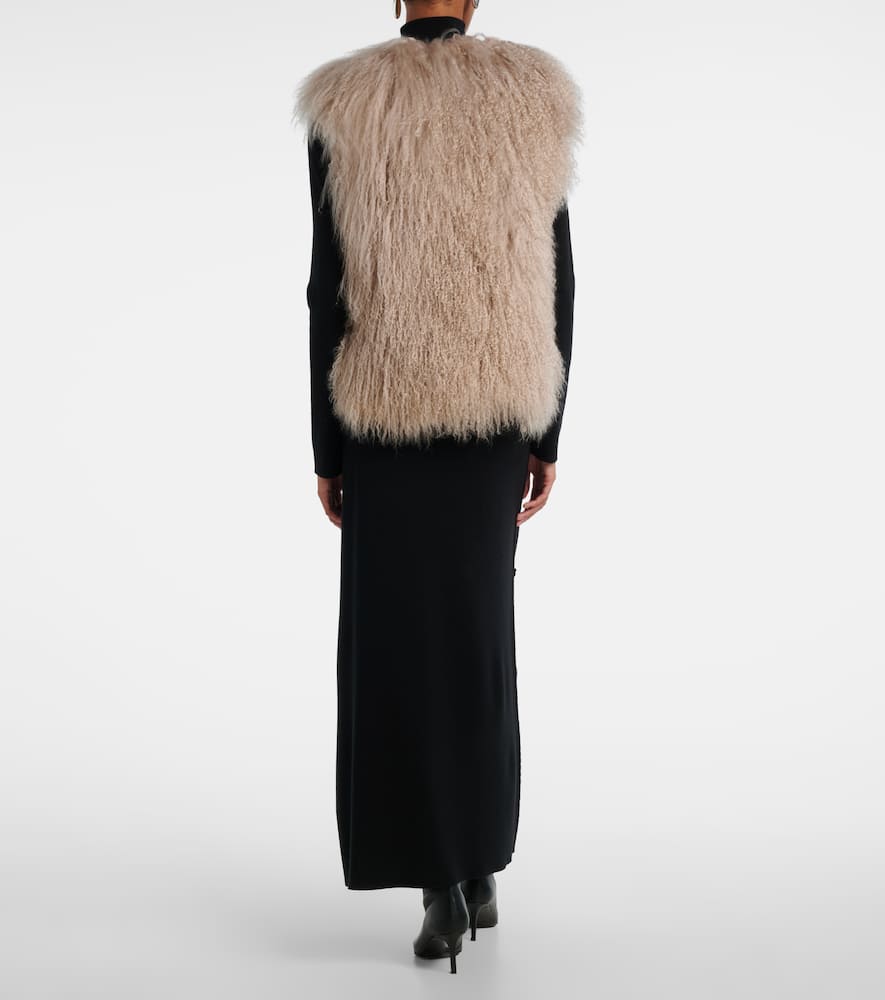 Shearling gilet