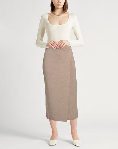 Max Mara Woman Maxi skirt Camel Size S Wool, Cashmere