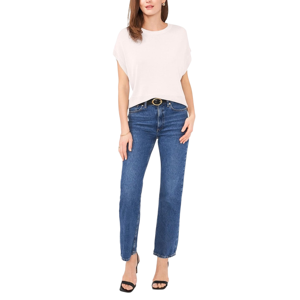 New Ivory Drop Shoulder Top