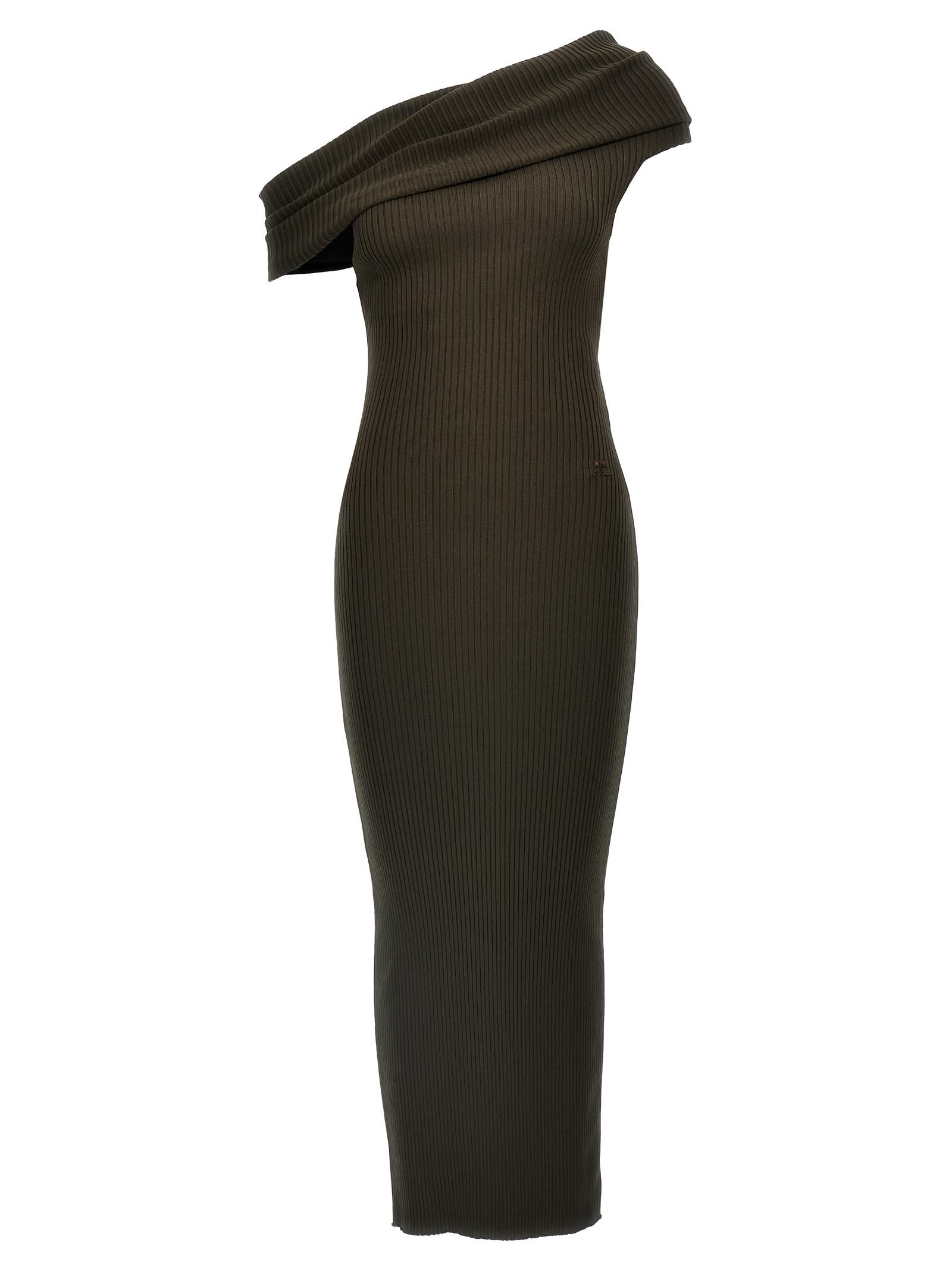 Twist Rib Knit Long Dresses