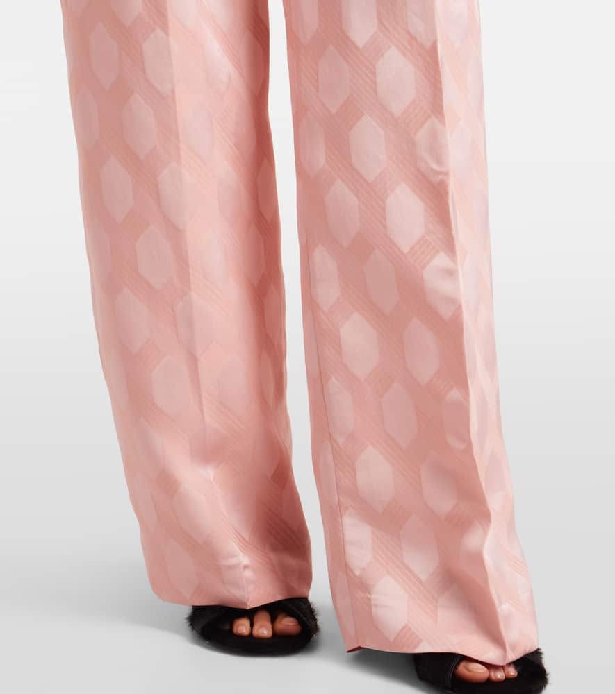 Printed wide-leg pants