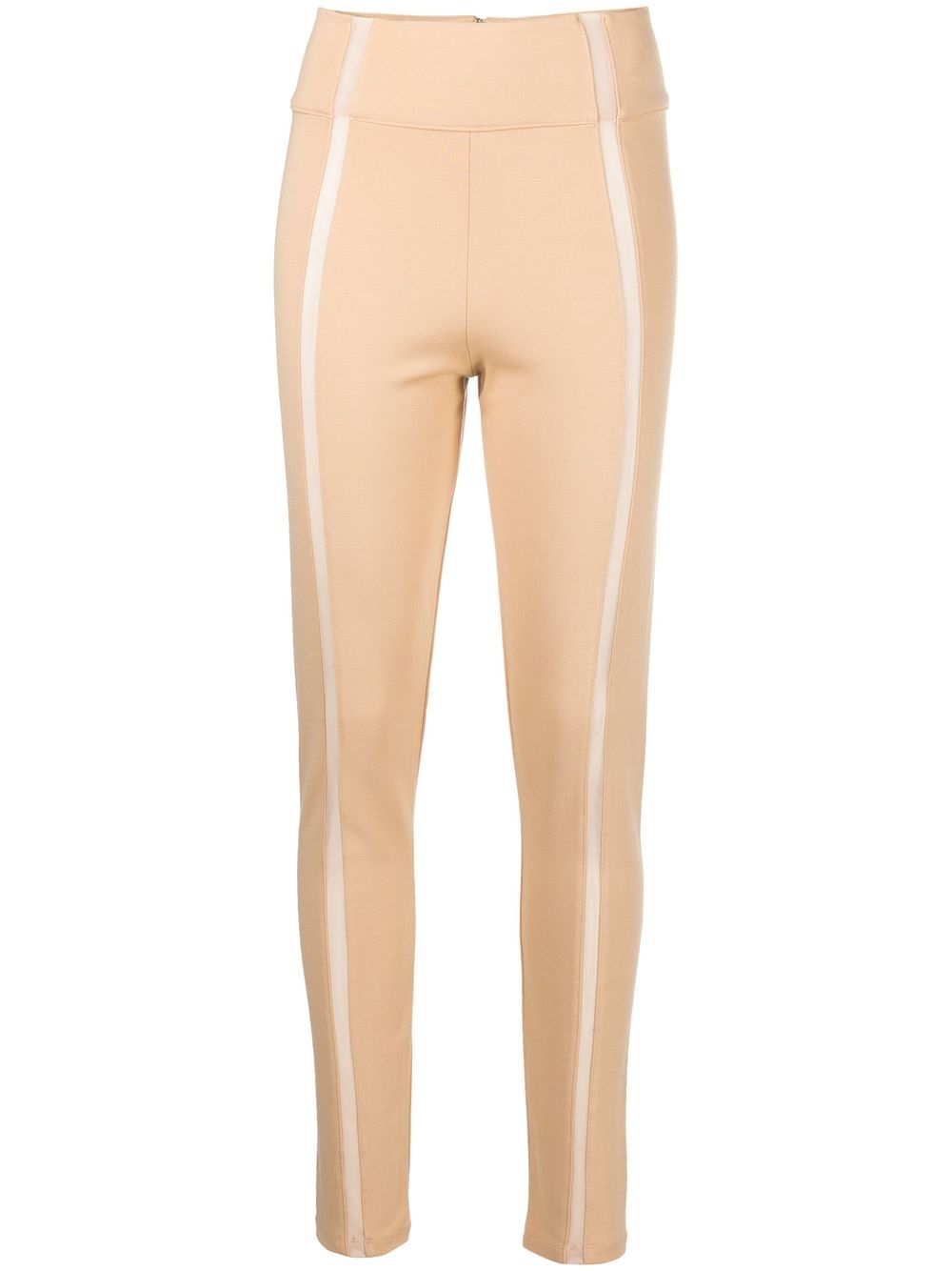 Sheer-panel leggings - Neutrals
