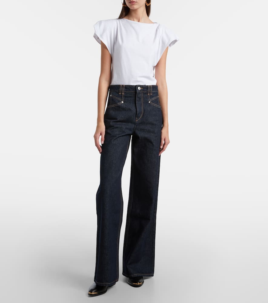 Lemony wide-leg jeans