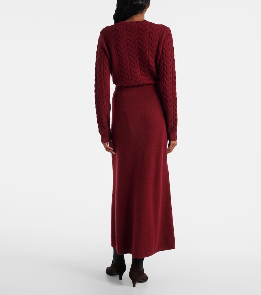 Dorina cashmere-blend maxi skirt