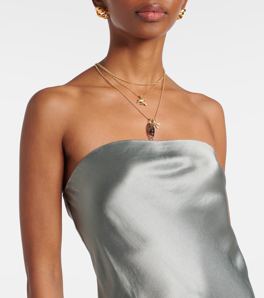 Satin maxi dress