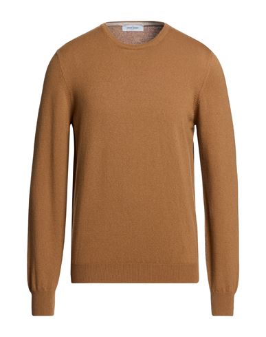 Man Sweater Camel Size 40 Virgin Wool, Viscose, Cashmere