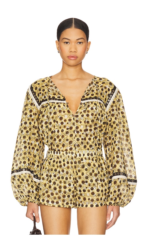 SIEDRES Nuya Blouse in Yellow.  42. Also in 36
