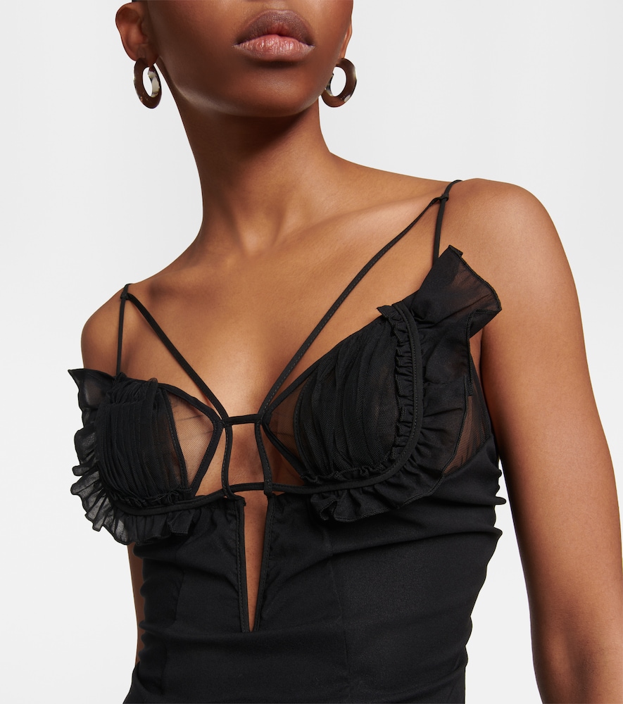 Frill-trimmed minidress
