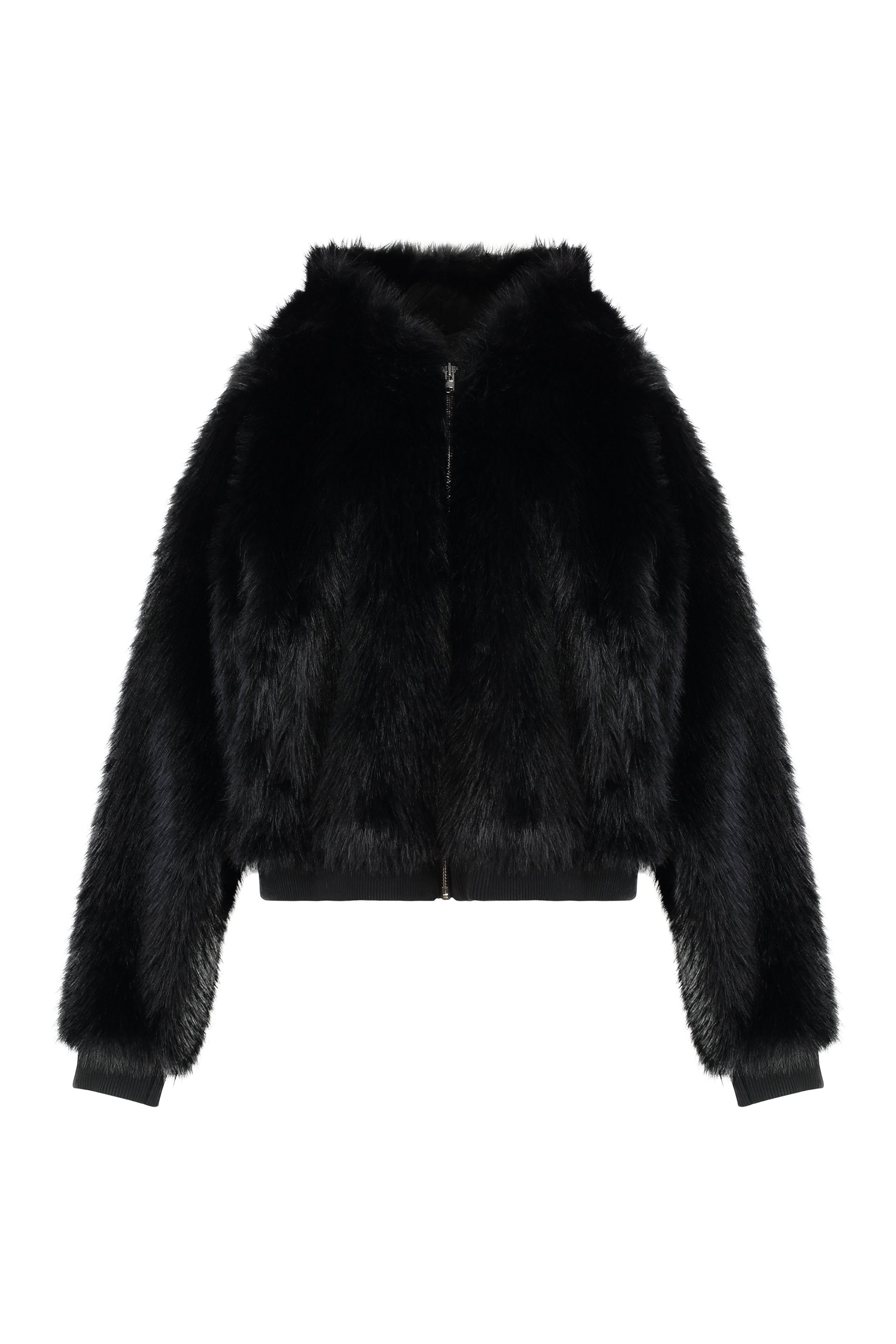 Vegan Fur Hooded Jacket
