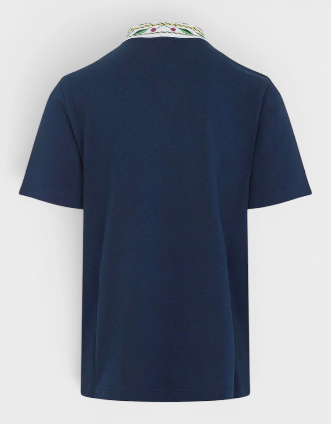 Casablanca Men's Classic Laurel Pique Polo Navy