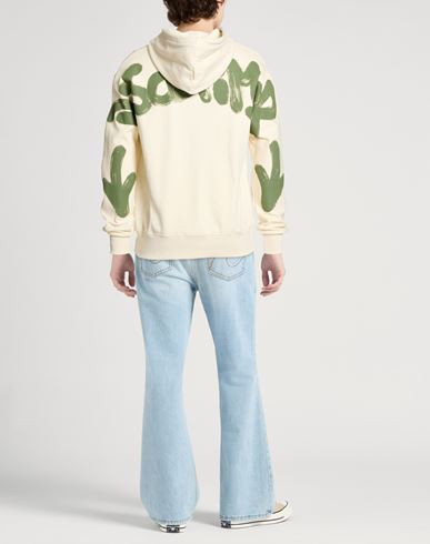 Man Sweatshirt Cream Size M Cotton