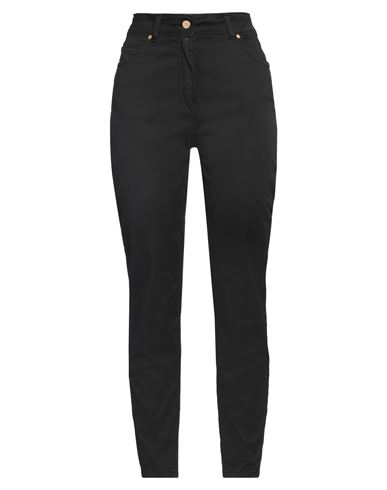 Woman Pants Black Size 6 Cotton, Elastane